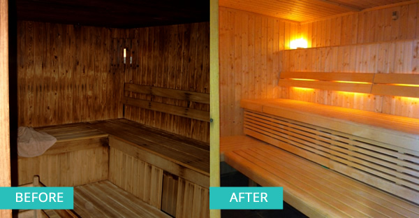 Before After Sauna